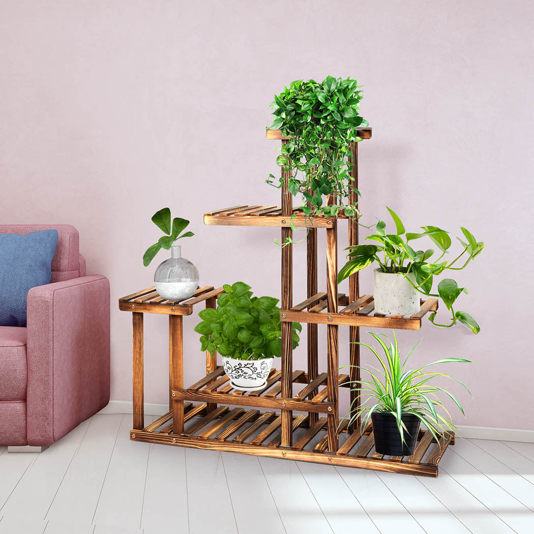 Natura Designer Multi Tier Wooden Plant Stand 