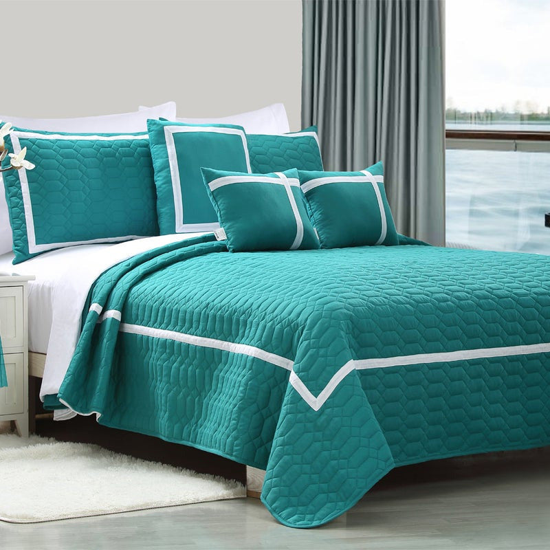 10pc Two-Tone Embossed Modern Comforter Set | 10 Piece Stylish Bed Set Includes a Full Sheet Set