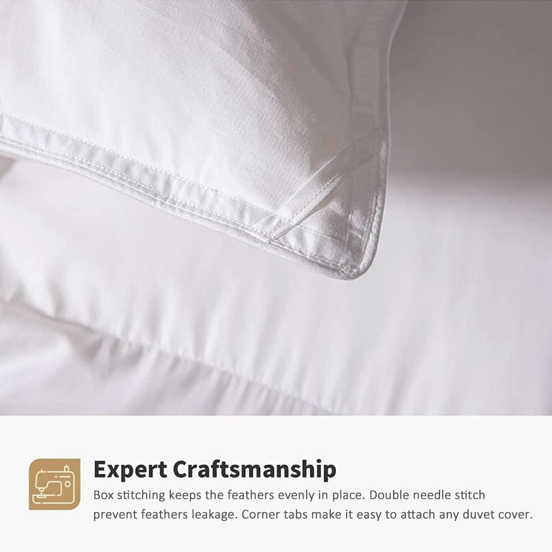 Made in Aus Luxury 80% White Goose Down and Feather Quilt by Renee Taylor | Premium 800-1800GSM Optiwarm Goose Duvet | 5 Sizes