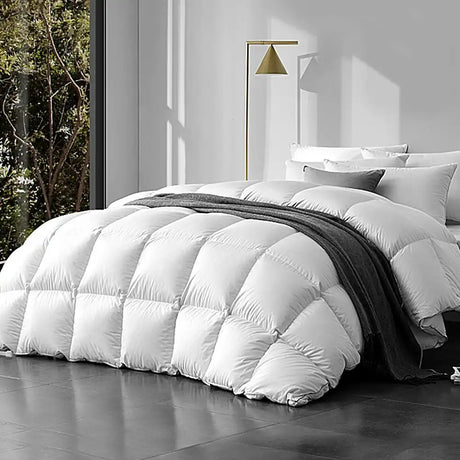 Nuvola Premium Ultra Warm 800GSM Goose Down Feather Quilt | Thermal Warmth Goose Duvet | 3 Sizes