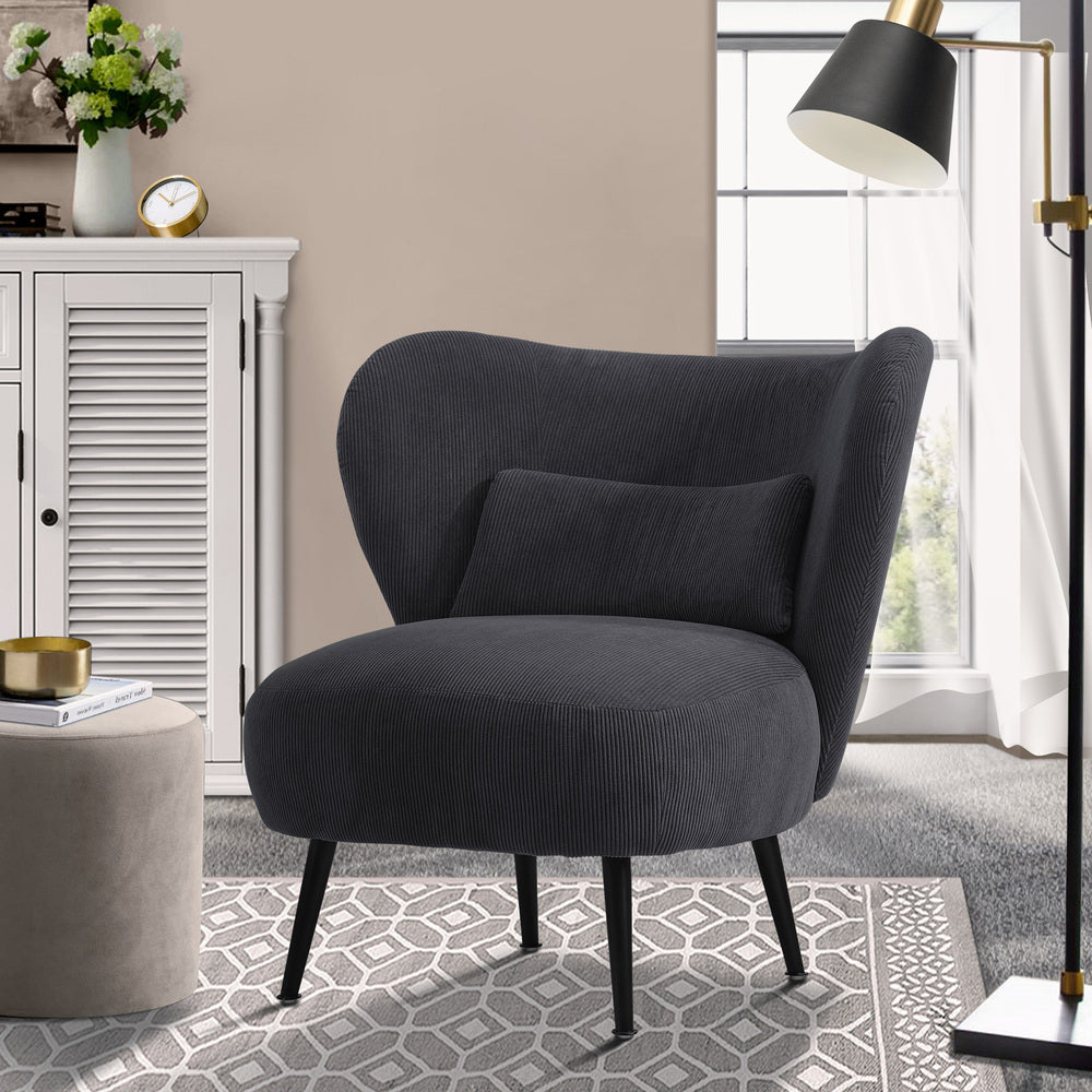 Parisi Luxe Wingback Velvet or Boucle Lounge Chair | Plush Soft Pillow Cushion Stunning Armchair