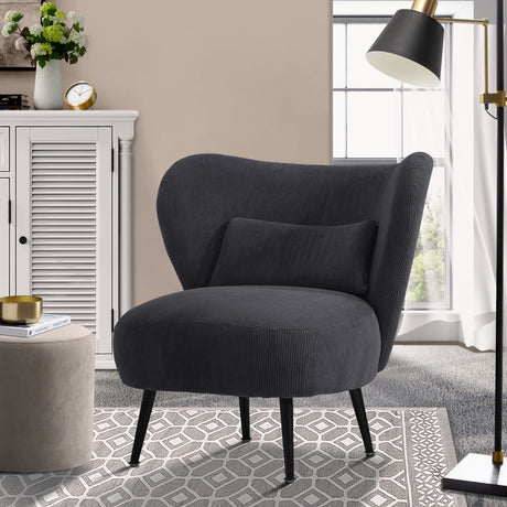 Parisi Luxe Wingback Velvet or Boucle Lounge Chair | Plush Soft Pillow Cushion Stunning Armchair | 3 Finishes