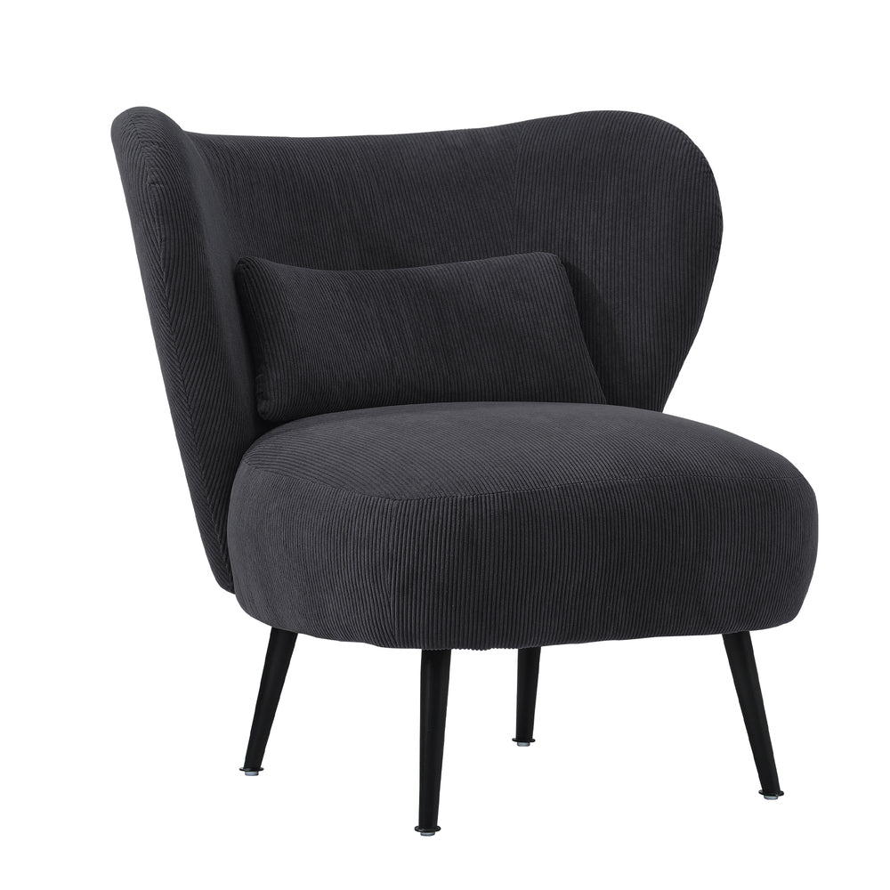 Parisi Luxe Wingback Velvet or Boucle Lounge Chair | Plush Soft Pillow Cushion Stunning Armchair