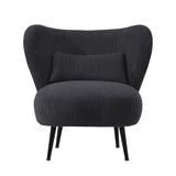 Parisi Luxe Wingback Velvet or Boucle Lounge Chair | Plush Soft Pillow Cushion Stunning Armchair