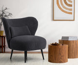 Parisi Luxe Wingback Velvet or Boucle Lounge Chair | Plush Soft Pillow Cushion Stunning Armchair