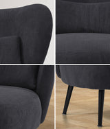 Parisi Luxe Wingback Velvet or Boucle Lounge Chair | Plush Soft Pillow Cushion Stunning Armchair