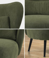 Parisi Luxe Wingback Velvet or Boucle Lounge Chair | Plush Soft Pillow Cushion Stunning Armchair