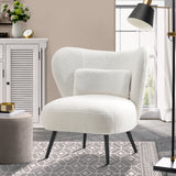 Parisi Luxe Wingback Velvet or Boucle Lounge Chair | Plush Soft Pillow Cushion Stunning Armchair