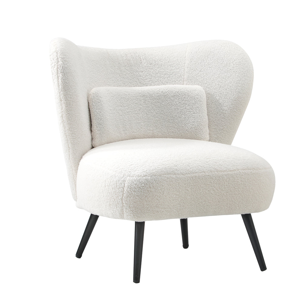 Parisi Luxe Wingback Velvet or Boucle Lounge Chair | Plush Soft Pillow Cushion Stunning Armchair