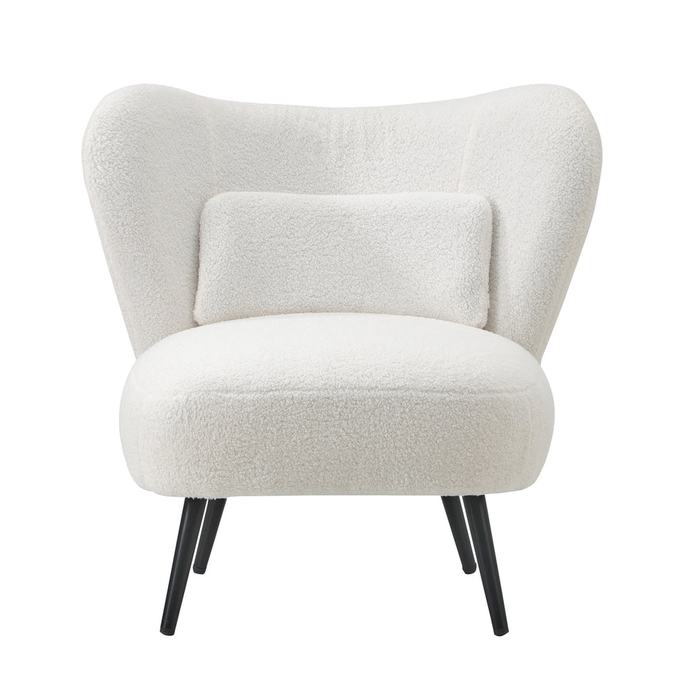 Parisi Luxe Wingback Velvet or Boucle Lounge Chair | Plush Soft Pillow Cushion Stunning Armchair