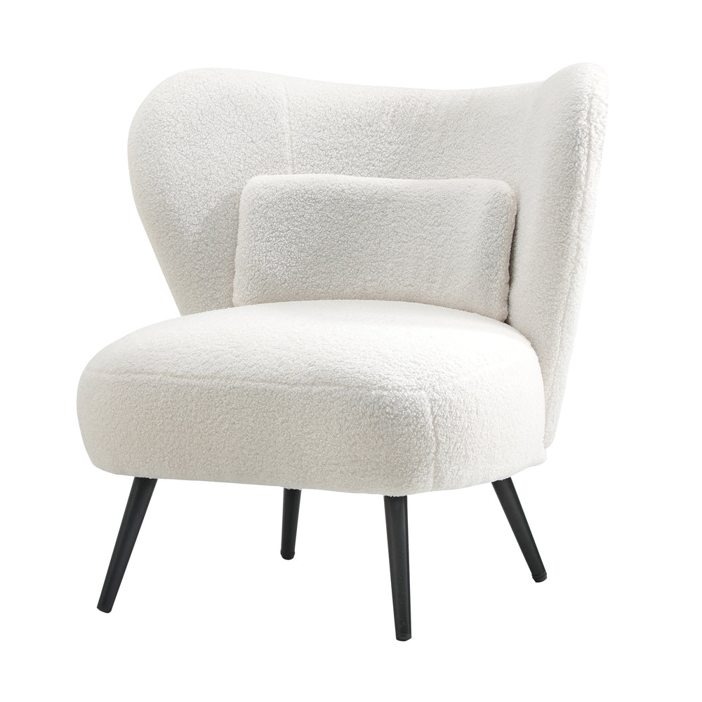 Parisi Luxe Wingback Velvet or Boucle Lounge Chair | Plush Soft Pillow Cushion Stunning Armchair