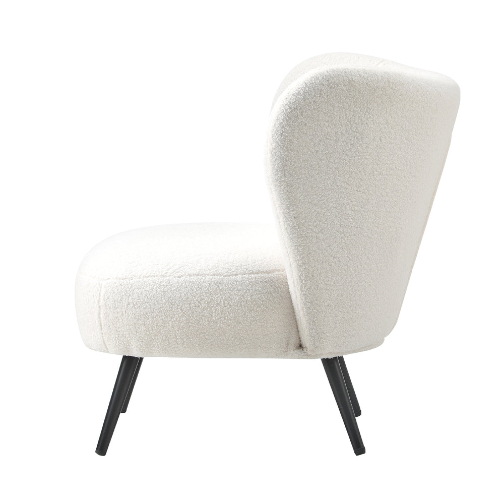 Parisi Luxe Wingback Velvet or Boucle Lounge Chair | Plush Soft Pillow Cushion Stunning Armchair