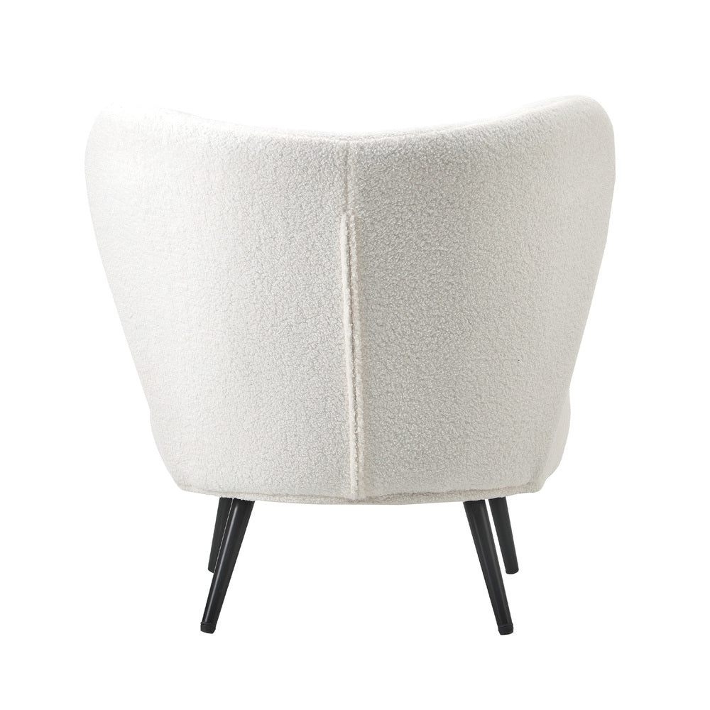 Parisi Luxe Wingback Velvet or Boucle Lounge Chair | Plush Soft Pillow Cushion Stunning Armchair