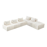 Valore Versatile Modular Sofa Lounge Set | Adjustable Armless Boucle Fabric Sofa Modular Lounge