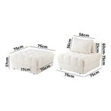 Valore Versatile Modular Sofa Lounge Set | Adjustable Armless Boucle Fabric Sofa Modular Lounge