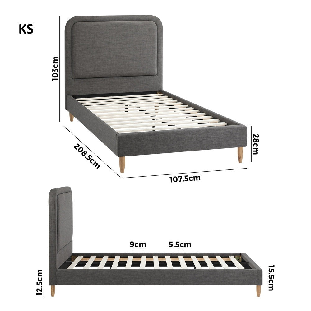 Scandi Allure Premium Fabric Bed Frame| Cushioned Touch High Quality Fabric Bed