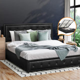 Fiori Luxury Gas Lift Storage Bed | Premium Pu Leather Modern Storage Bed