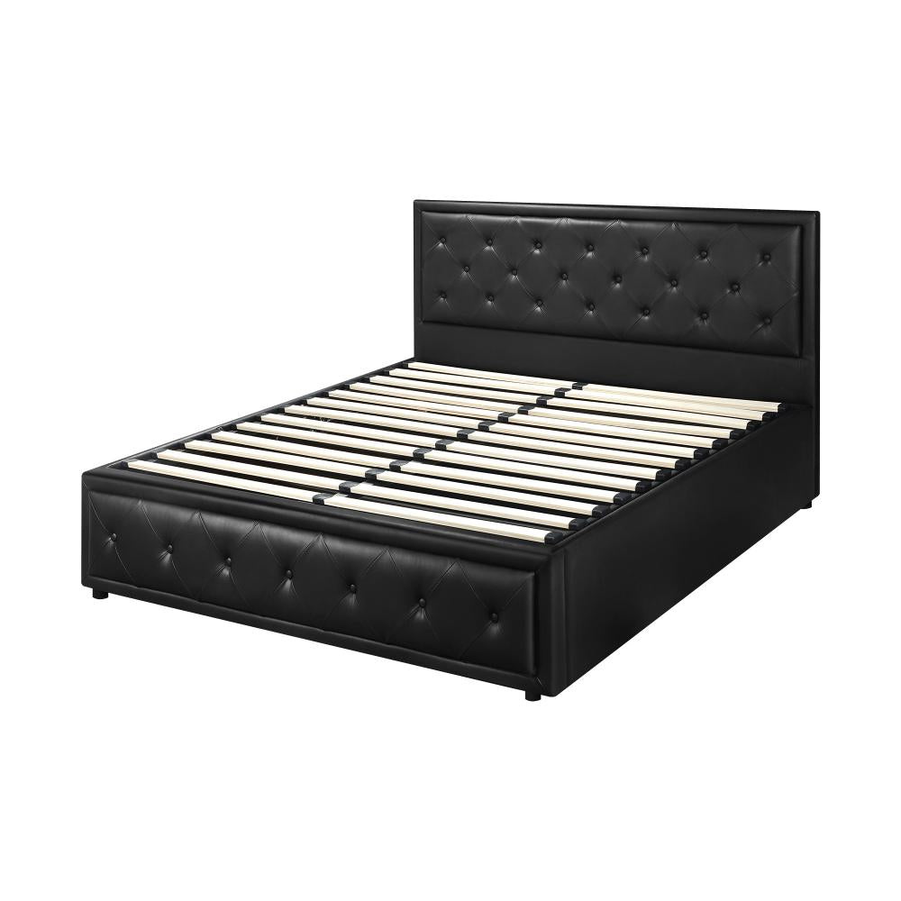 Fiori Luxury Gas Lift Storage Bed | Premium Pu Leather Modern Storage Bed