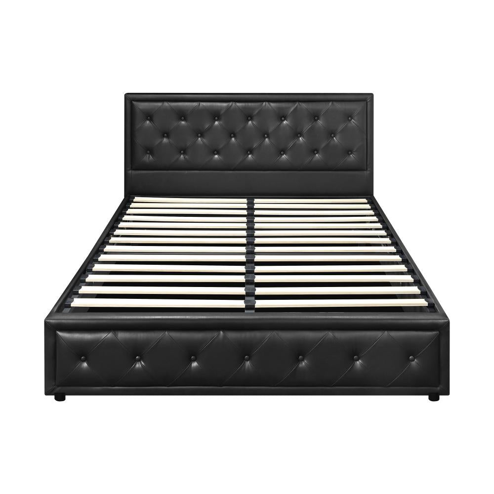 Fiori Luxury Gas Lift Storage Bed | Premium Pu Leather Modern Storage Bed