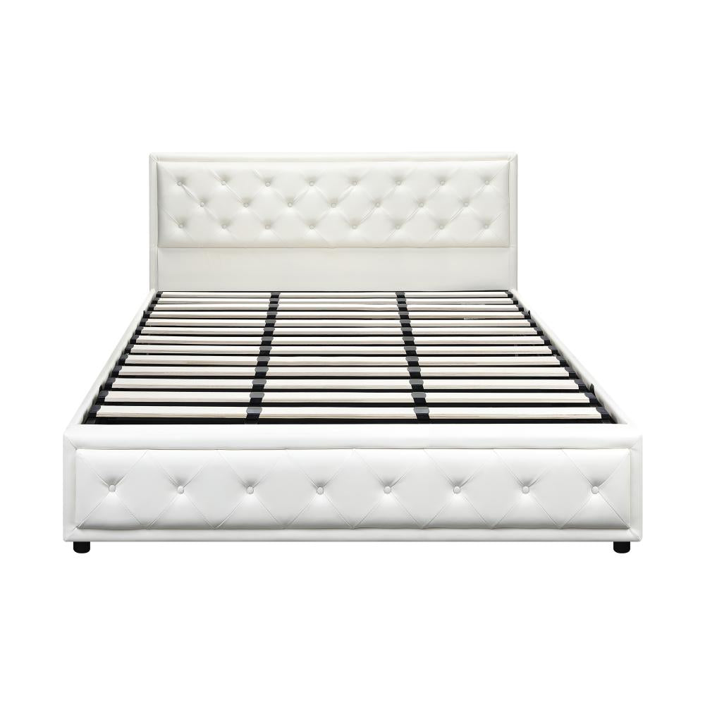 Fiori Luxury Gas Lift Storage Bed | Premium Pu Leather Modern Storage Bed