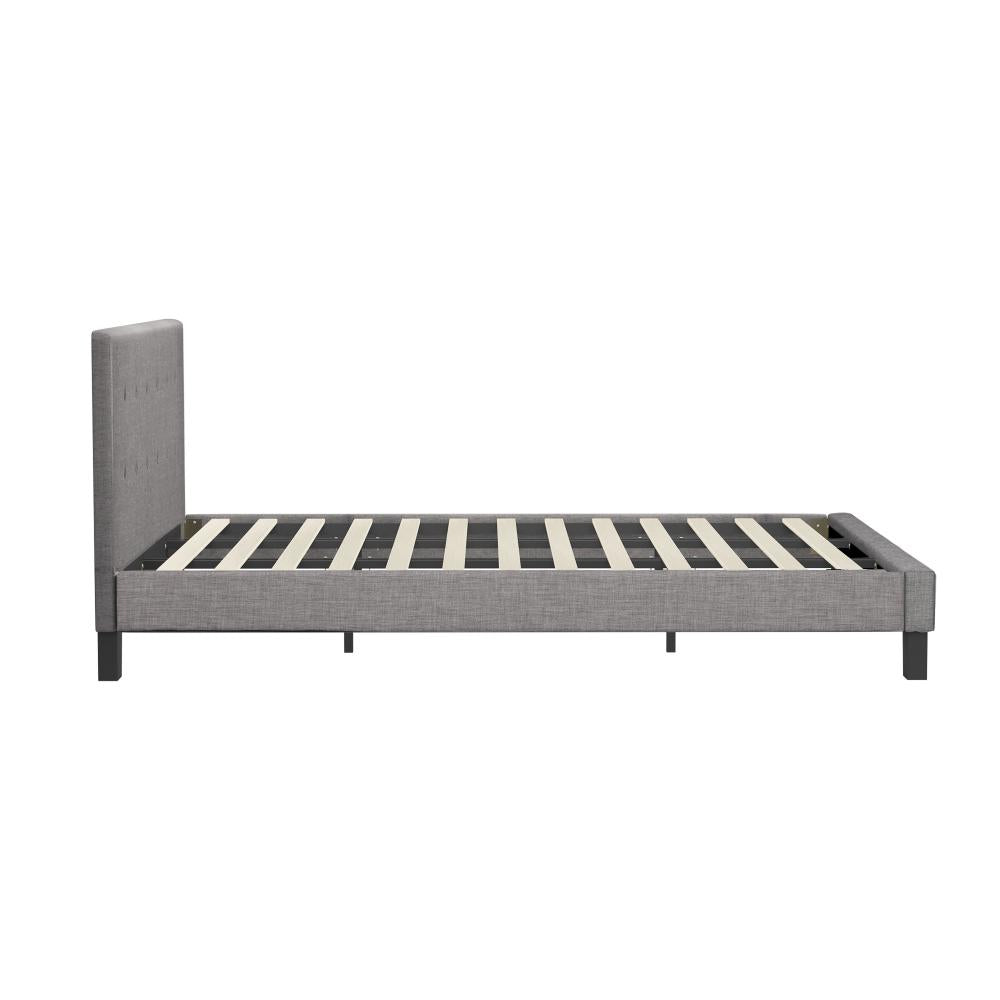 Piazzi Duomo Tuffted Grey Fabric Modern Bed | High Quality Sturdy Modern Slimline Bed Frame | 5 Sizes