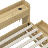 Sorrento 2 Drawer Wooden Storage Bed and 2 Charging Ports | Multi Storage Wood Bed Frame with USB Chargers | 5 Sizes