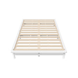 Scandi Bianco Premium Timber Platform Bed | White Reinforced Durable Wooden Floating Bed Base