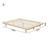 Scandi Alto Premium Timber Platform Bed | Reinforced Durable Wooden Floating Bed Base | 5 Sizes