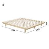 Scandi Alto Premium Timber Platform Bed | Reinforced Durable Wooden Floating Bed Base | 5 Sizes