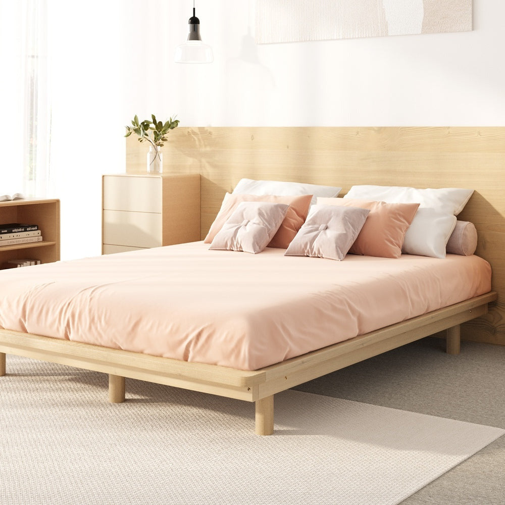 Scandi Alto Premium Timber Platform Bed | Reinforced Durable Wooden Floating Bed Base | 5 Sizes