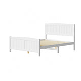 Mila Hampton White Wooden Bed Frame | Solid Modern Timber Bed High Quality Frame