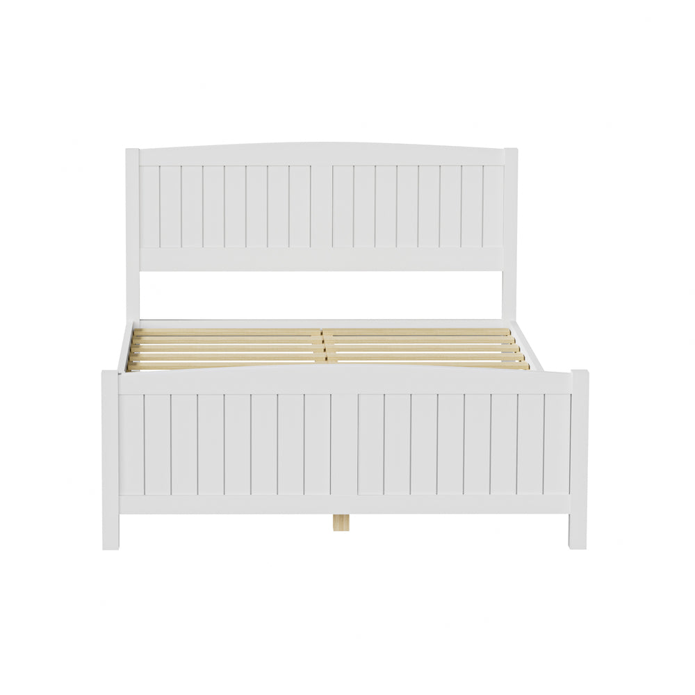 Mila Hampton White Wooden Bed Frame | Solid Modern Timber Bed High Quality Frame