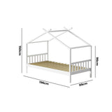 Scandi Luxe Premium Kids Timber House Bed | Funzee Kids House Style Bed Frame in Single