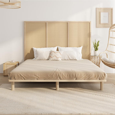 Scandi Luxe Premium Timber Platform Bed | Reinforced Durable Wooden Floating Bed Base | 5 Sizes