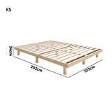 Scandi Rearo Premium Timber Platform Bed | High Quality Wooden Slimline Floating Bed Base