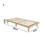 Scandi Rearo Premium Timber Platform Bed | High Quality Wooden Slimline Floating Bed Base | 5 Sizes