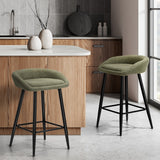 Set of Two Miami Boucle Fabric Barstools | Stylish Modern Boucle Barstools Set