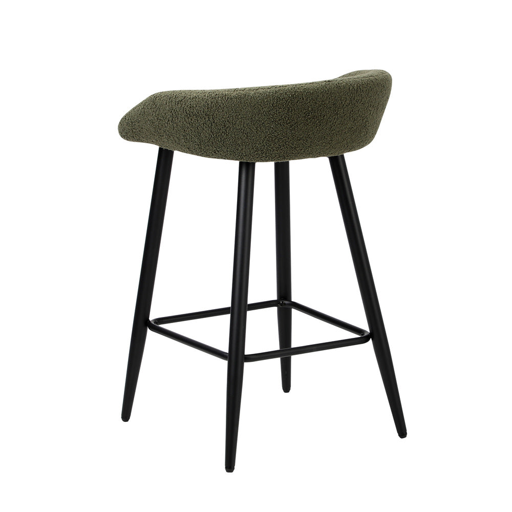 Set of Two Miami Boucle Fabric Barstools | Stylish Modern Boucle Barstools Set