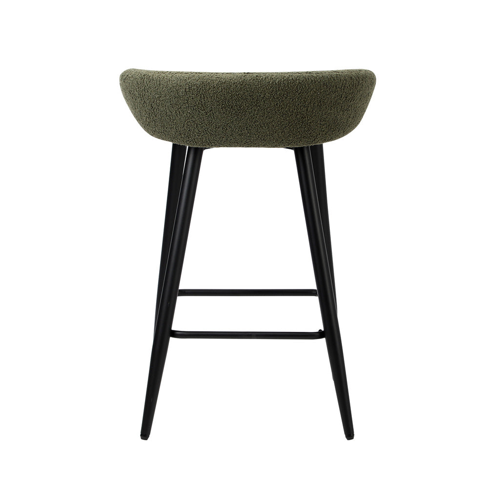 Set of Two Miami Boucle Fabric Barstools | Stylish Modern Boucle Barstools Set