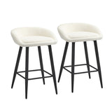 Set of Two Miami Boucle Fabric Barstools | Stylish Modern Boucle Barstools Set