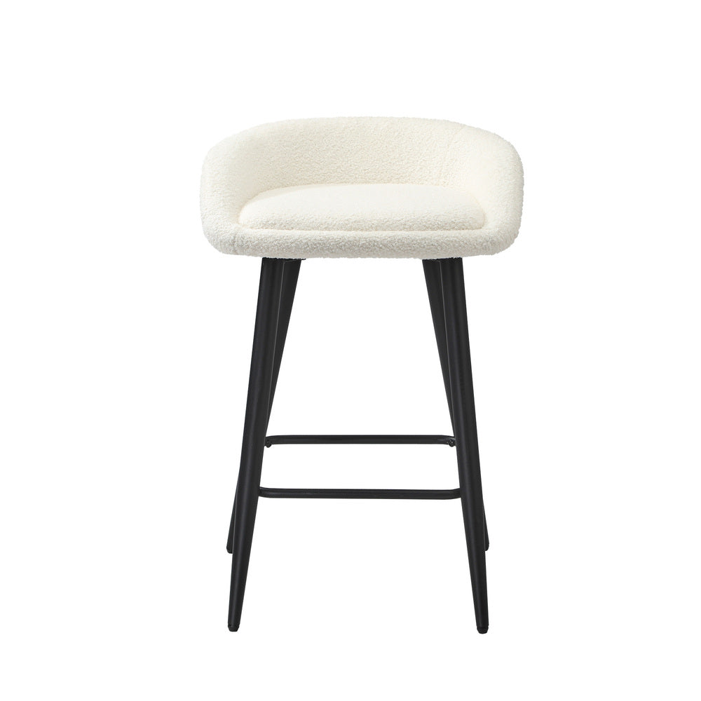 Set of Two Miami Boucle Fabric Barstools | Stylish Modern Boucle Barstools Set