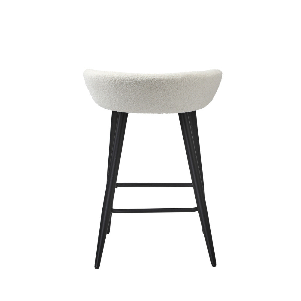 Set of Two Miami Boucle Fabric Barstools | Stylish Modern Boucle Barstools Set