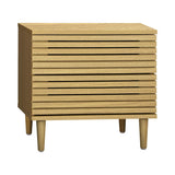 Centrum Bedroom Modern Bedside Table | 2 Drawer Sleek Bedside Cabinet