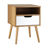 Scandi X Multi Storage Modern Bedside Table | Sleek Versatile Nightstand Table