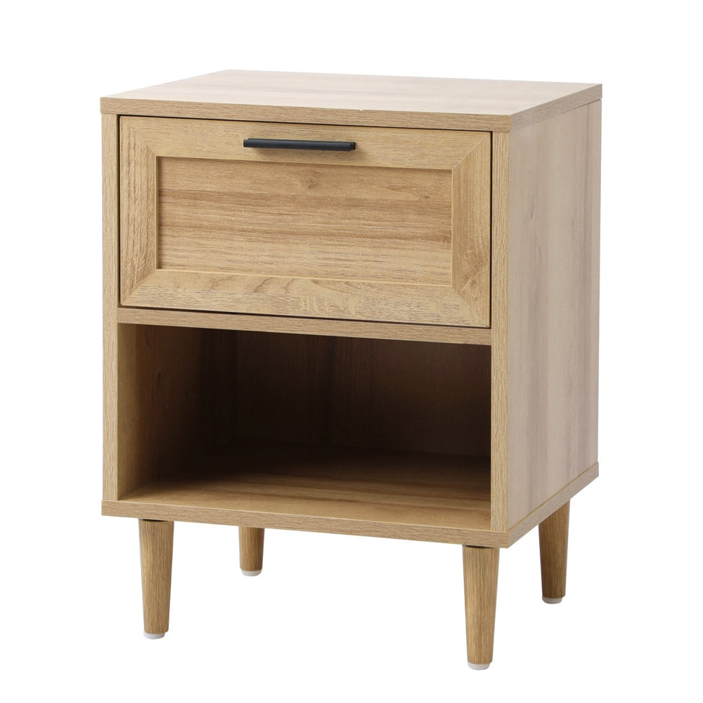 Aspire Modern Two Drawer Bedside Table | Modern Wooden Storage Unit Nightstand in 2 Colours