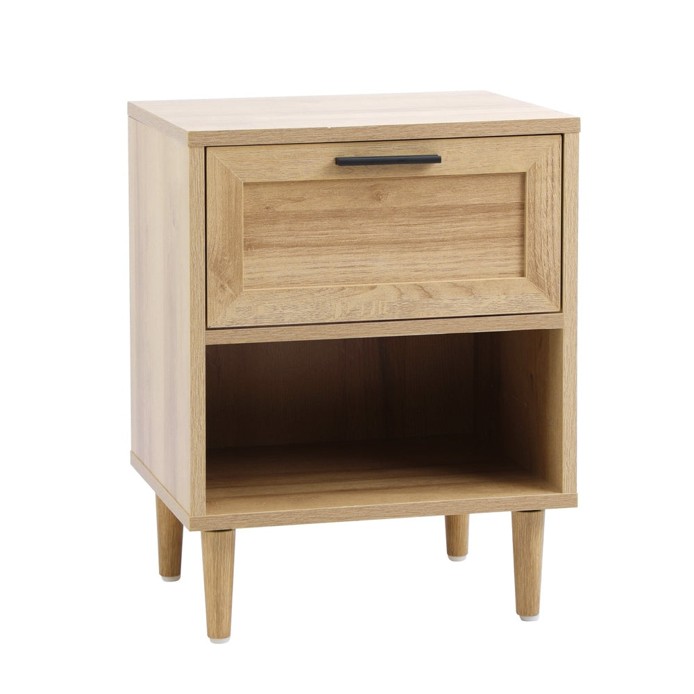 Aspire Modern Two Drawer Bedside Table | Modern Wooden Storage Unit Nightstand in 2 Colours