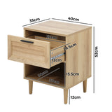 Aspire Modern Two Drawer Bedside Table | Modern Wooden Storage Unit Nightstand in 2 Colours