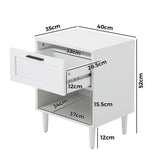 Aspire Modern Two Drawer Bedside Table | Modern Wooden Storage Unit Nightstand in 2 Colours