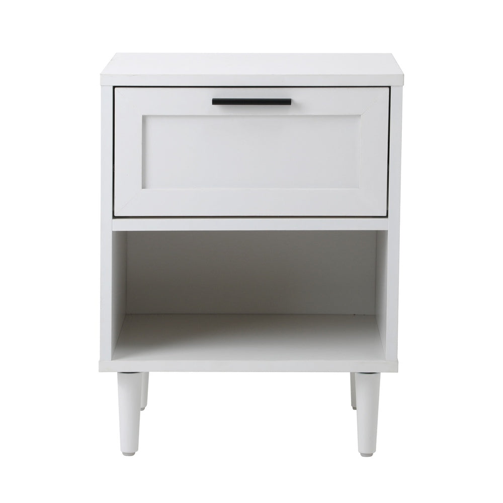 Aspire Modern Two Drawer Bedside Table | Modern Wooden Storage Unit Nightstand in 2 Colours