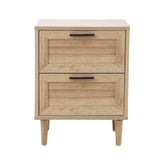 Essenza Mila Two Drawer Bedside Table | Modern Wooden Storage Unit Nightstand